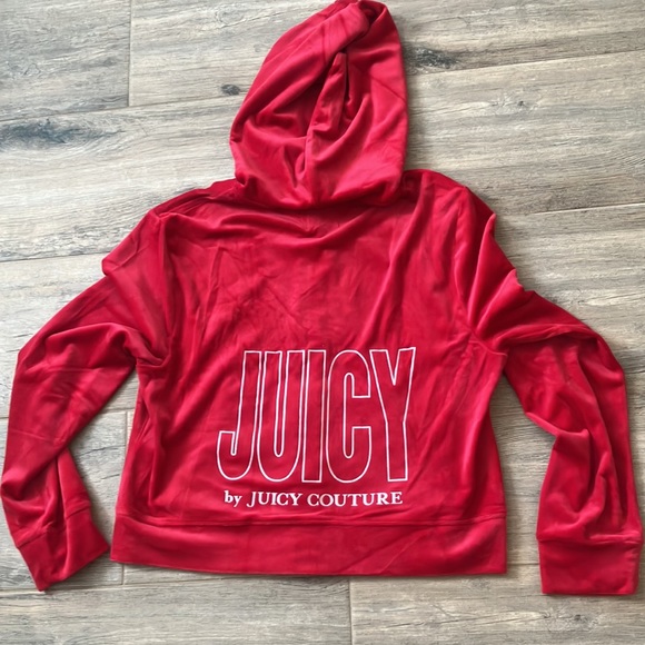 💋Juicy Couture set bling sequins red velour 2 piece set sz XL NWT - Picture 11 of 17